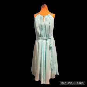 Light Aqua Chiffon Cocktail Dress